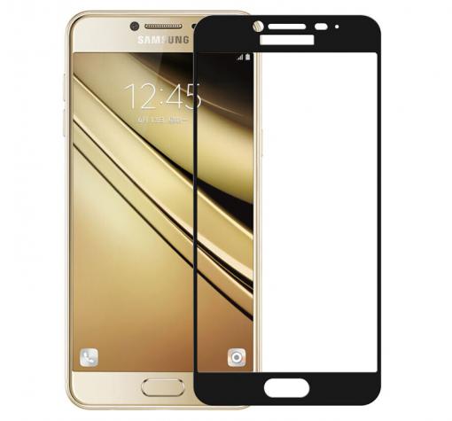 Удароустойчив протектор Full Cover / Nano Flexible Screen Protector с лепило по цялата повърхност за дисплей на Samsung J7 2016 J710 - черен