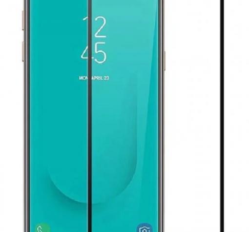 3D full cover Tempered glass Full Glue screen protector Samsung J8 2018 / Извит стъклен скрийн протектор с лепило от вътрешната страна за Samsung J8 2018 - черен