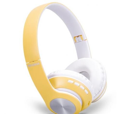 Стерео слушалки Bluetooth 66BT / Wireless Headphones / безжични Bluetooth Wireless слушалки 66BT - жълти