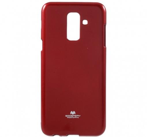 Луксозен силиконов калъф / гръб / TPU Mercury GOOSPERY Jelly Case за Samsung J6 Plus 2018 - червен