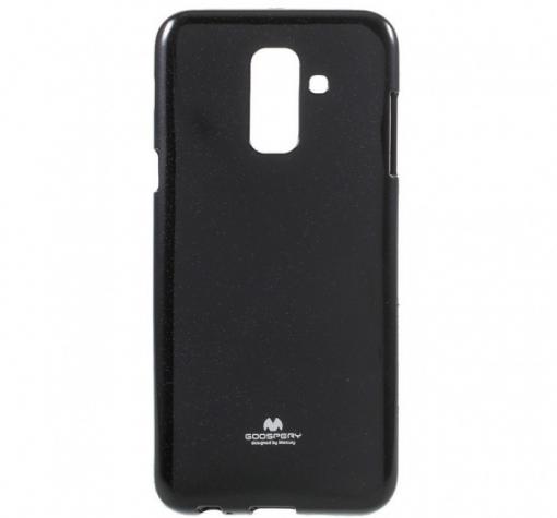 Луксозен силиконов калъф / гръб / TPU Mercury GOOSPERY Jelly Case за Samsung J6 Plus 2018 - черен