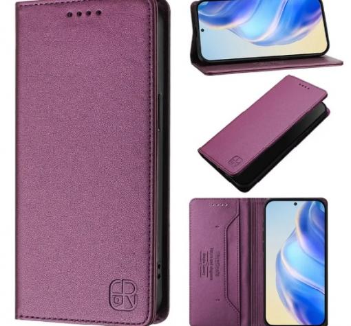 Кожен калъф Flip тефтер Magnetic Book Pro със стойка за Samsung S24 - лилав