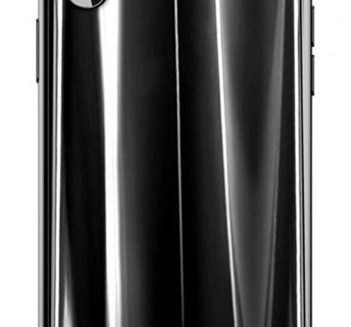 Луксозен гръб BASEUS Glass-Sparkling Case за Apple iPhone X - черен