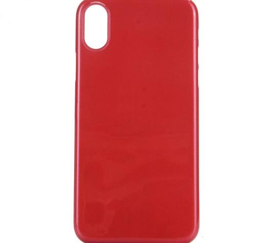 Луксозен силиконов калъф / гръб / TPU TOTU Design Crystal Clear Series за Apple iPhone X - червен