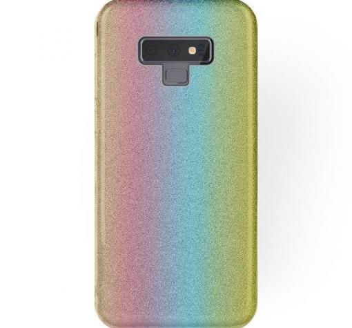 Силиконов калъф / гръб / TPU Glitter Case за Samsung Note 9 - брокат / Rainbow