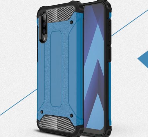 Силиконов гръб TPU Spigen Hybrid с твърда част за Samsung A50 / A50S / A30S - син