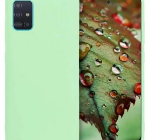 Луксозен силиконов калъф / гръб / Nano TPU за Samsung A31 - зелен
