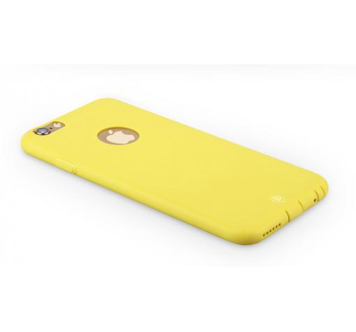 Луксозен силиконов гръб / калъф / TPU Baseus Misu Case за Apple iPhone 6 / iPhone 6S - жълт / матиран