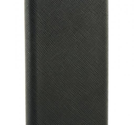 Кожен калъф Bravo Book със стойка за Huawei Y5 2017 / Huawei Y6 2017 - черен / Flexi