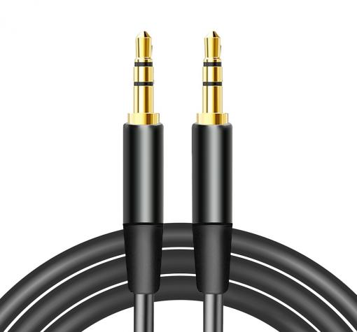 AUX Кабел Maxlife мъжко 3.5 мм - мъжко 3.5 мм 1м - Черен