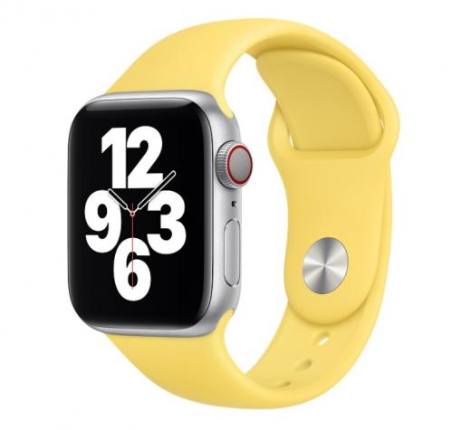 Силиконова каишка за Apple Watch 38мм, 40мм - жълта