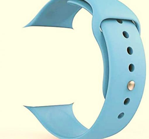 Силиконова каишка за Apple Watch 38мм, 40мм - светло синя