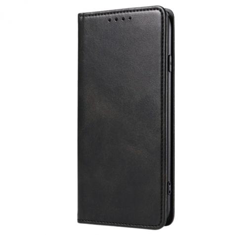 Кожен калъф Flip тефтер Magnetic Book със стойка за Samsung S25 FE - черен
