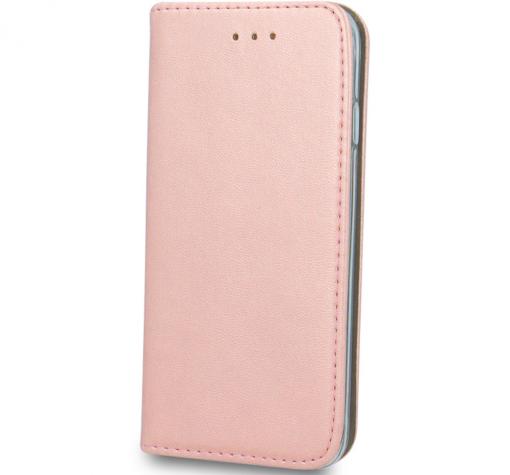Кожен калъф Magnet Book със стойка за iPhone 14 - светло розов