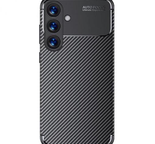 Луксозен силиконов калъф / кейс / Auto Focus Carbon Case Samsung A27 - черен Карбон