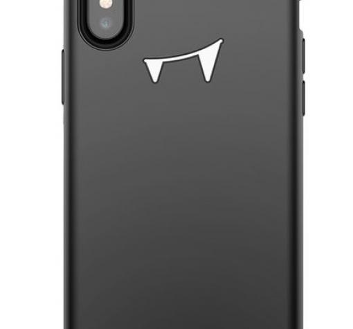 Луксозен силиконов гръб Baseus Devil Baby за Apple iPhone X - черен