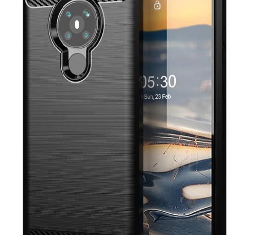Силиконов калъф / гръб / TPU за Nokia 5.3 - черен / carbon