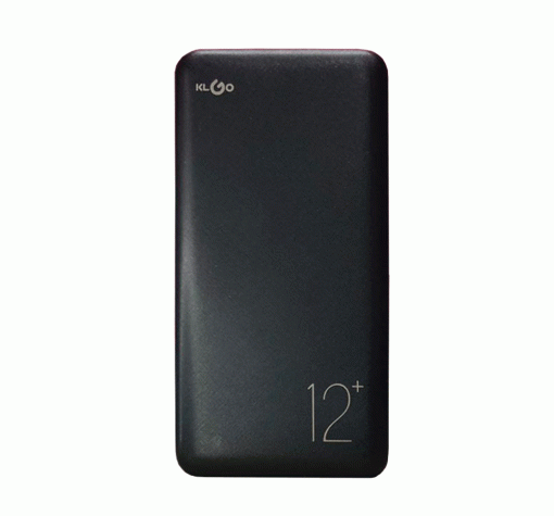 Универсална външна полимерна батерия Power Bank KLGO KP-74 12000mAh - черна