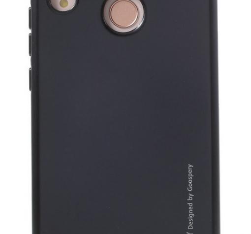 Луксозен силиконов калъф / гръб / TPU MERCURY i-Jelly Case Metallic Finish за Huawei P20 Lite - черен