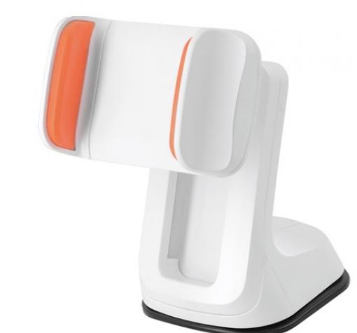 Универсална магнитна стойка за кола JHD-66 Sliding Adjustable Car Mount Holder - бяла с оранжево / въртяща се на 360 градуса