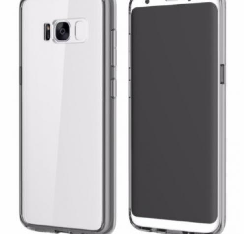 Луксозен гръб Rock Pure Series за Samsung S8 G950 - прозрачен / черен кант