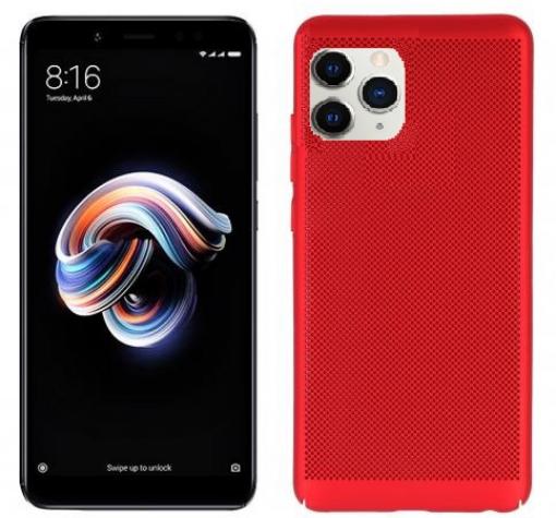 Луксозен твърд гръб за Apple iPhone 11 Pro 5.8" - червен / Grid