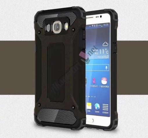 Силиконов гръб TPU Hybrid с твърда част за Samsung J5 2016 J510 - черен