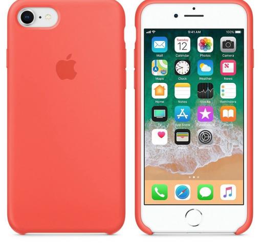 Оригинален гръб Silicone Cover за Apple iPhone 6 / iPhone 6S - корал