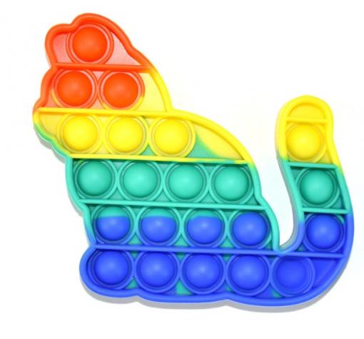 Антистрес Pop it Fidget игра - котка / дъга