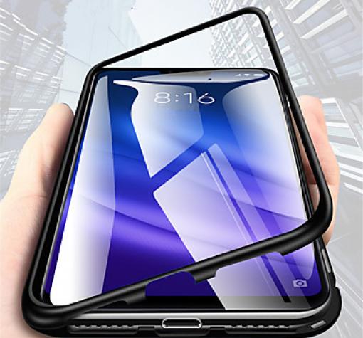 Магнитен калъф Bumper Case 360° FULL за Samsung S10 Plus - прозрачен / черна рамка