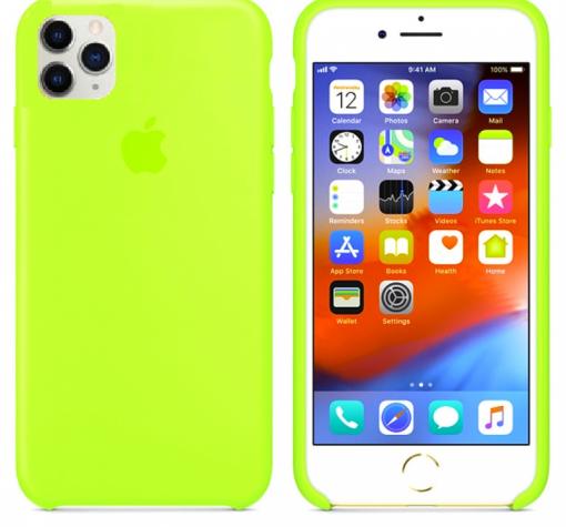 Оригинален гръб Silicone Cover за Apple iPhone 11 6.1" - лайм