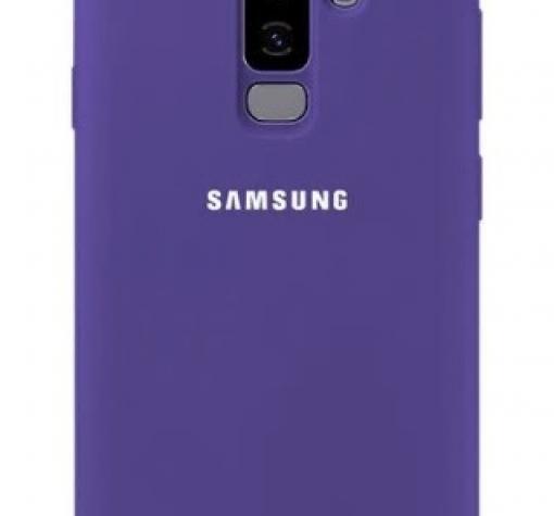 Оригинален гръб Silicone Cover за Samsung A6 Plus 2018 - лилав