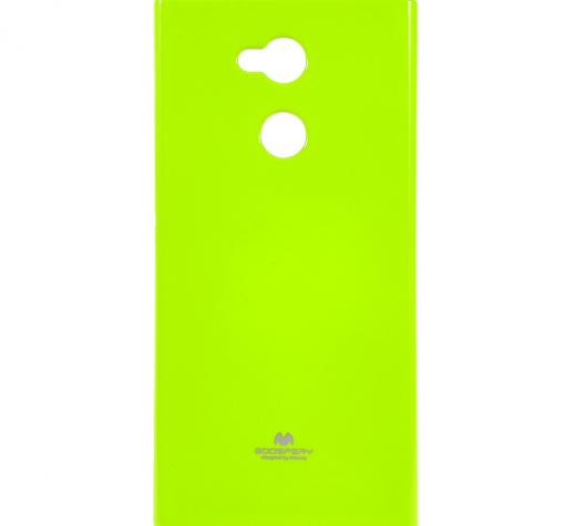 Луксозен силиконов калъф / гръб / TPU Mercury GOOSPERY Jelly Case за Sony Xperia XA2 Ultra - лайм