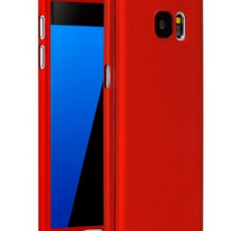 Твърд гръб Magic Skin 360° FULL за Samsung S6 Edge G925 - червен