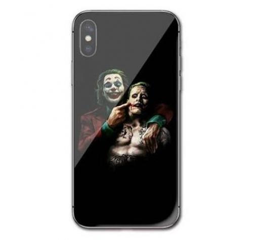 Луксозен стъклен твърд гръб за Huawei Y7 2019 - черен / Joker