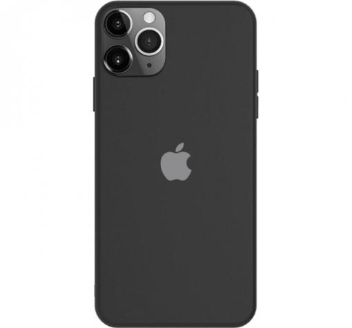 Луксозен силиконов гръб Silicone Case за Apple iPhone 12 / 12 Pro 6.1" - черен / лого