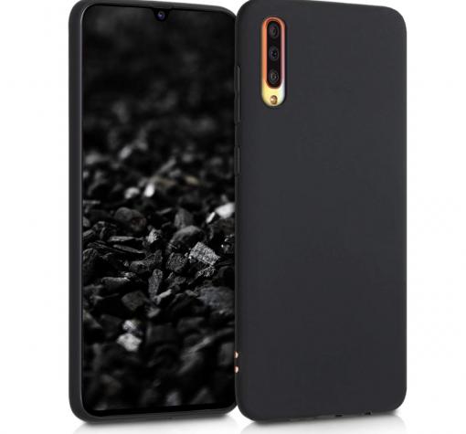 Луксозен силиконов гръб Silicone Cover за Samsung A70 - черен