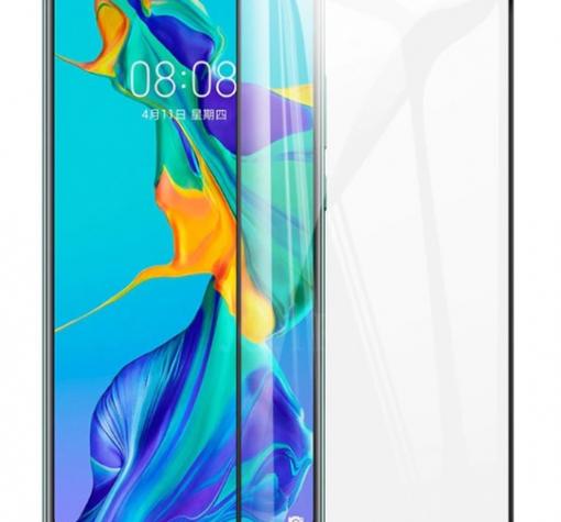 3D full cover Tempered glass Full Glue screen protector Huawei P30 / Извит стъклен скрийн протектор с лепило от вътрешната страна за Huawei P30 - черен