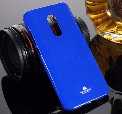 Луксозен силиконов калъф / гръб / TPU Mercury GOOSPERY Jelly Case за Xiaomi RedMi Note 4 / RedMi Note 4X - син