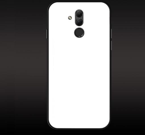 Луксозен стъклен твърд гръб за Huawei Mate 20 Lite - бял