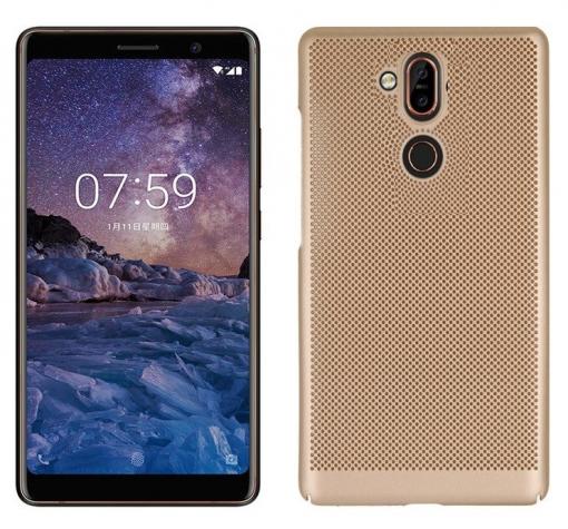 Луксозен твърд гръб за Huawei Mate 20 Lite - златист / Grid