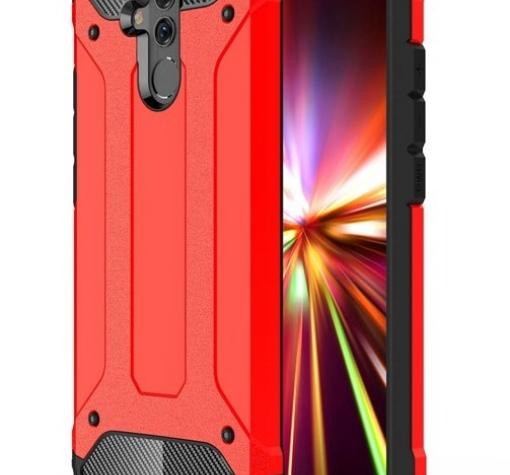 Силиконов гръб TPU Spigen Hybrid с твърда част за Huawei Mate 20 Lite - червен