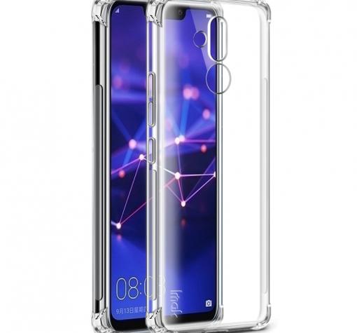Удароустойчив силиконов калъф за Huawei Mate 20 Lite - прозрачен