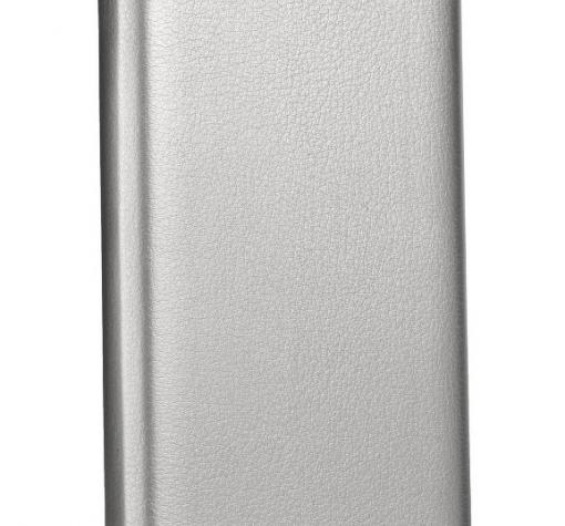 Луксозен кожен калъф Flip тефтер със стойка OPEN за Huawei P Smart 2019 - сребрист