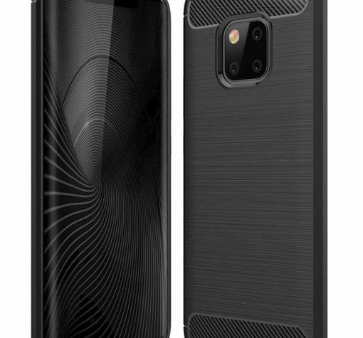 Силиконов калъф / гръб / TPU за Huawei Mate 20 Pro - черен / carbon