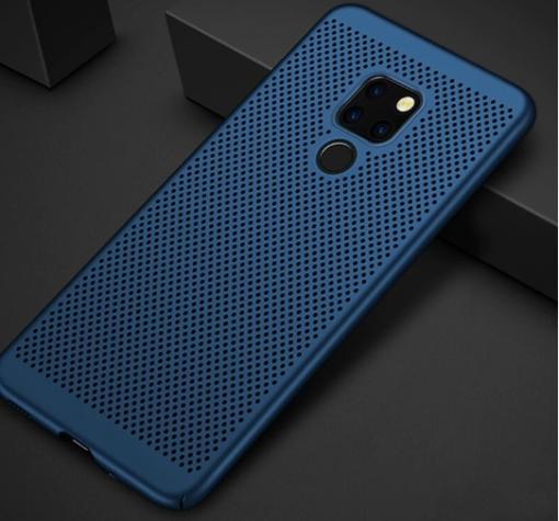 Луксозен твърд гръб за Huawei Mate 20 - тъмно син / Grid
