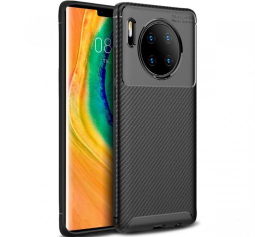 Луксозен силиконов калъф / гръб / TPU Auto Focus за Huawei Mate 30 - черен / Carbon