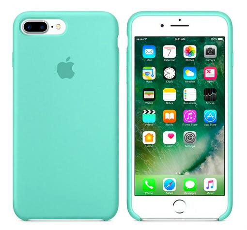Оригинален гръб Silicone Cover за Apple iPhone 7 Plus / iPhone 8 Plus - мента