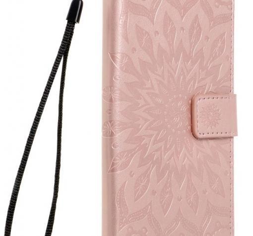 Кожен калъф Mezzo Book със стойка за Samsung Xcover 4 / 4S – Rose Gold