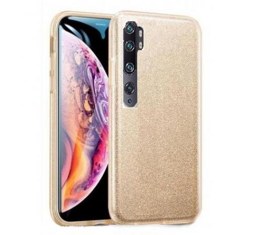 Силиконов калъф / гръб / TPU за Xiaomi Mi 10 / 10 Pro - златист / брокат